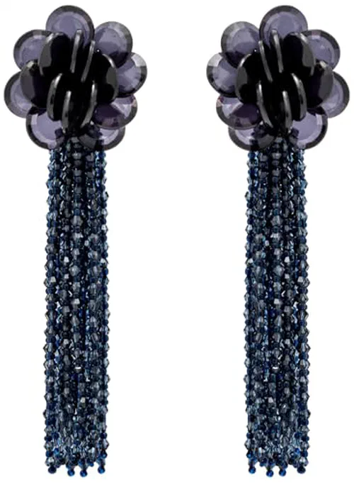 Oscar de la Renta, Flower Chandelier Clip-On Earrings