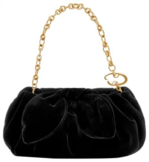 Oscar de la Renta, Mini Velvet Bow Clutch