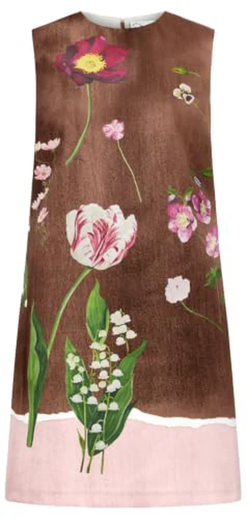 Oscar De La Renta, Mixed Botanical Shift Dress