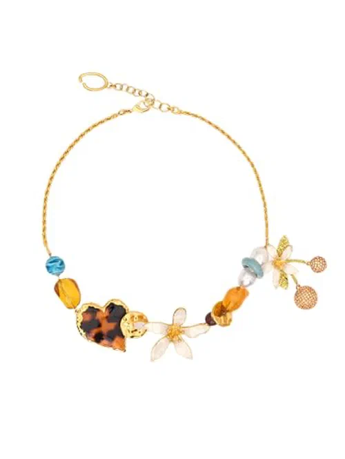 Oscar de la Renta, Orange Blossom Charm Necklace