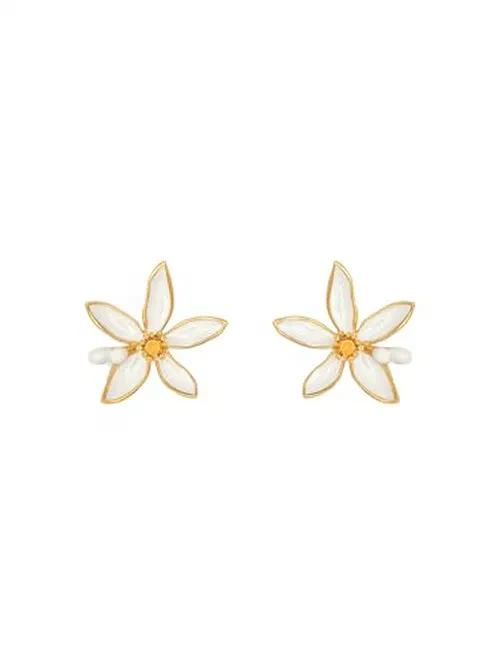 Oscar de la Renta, Orange Blossom Earrings