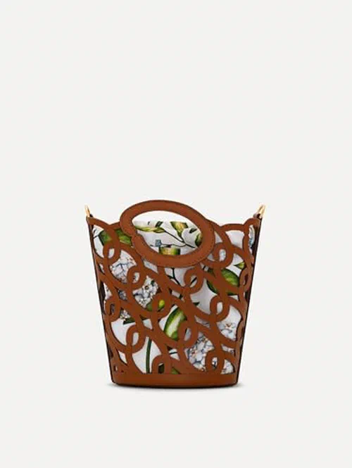 Oscar de la Renta, Oscar Chain-Link Leather Mini Tote, OS — view 3