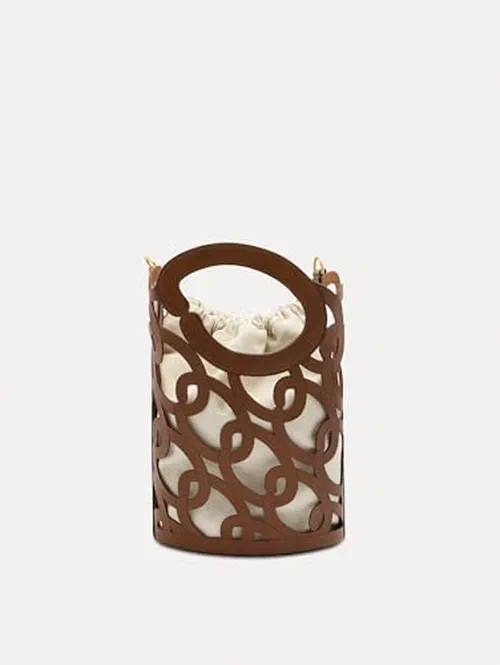 Oscar de la Renta, Oscar Chain-Link Leather Tote — view 3