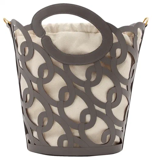 Oscar de la Renta, Oscar Chain-Link Leather Tote — view 3