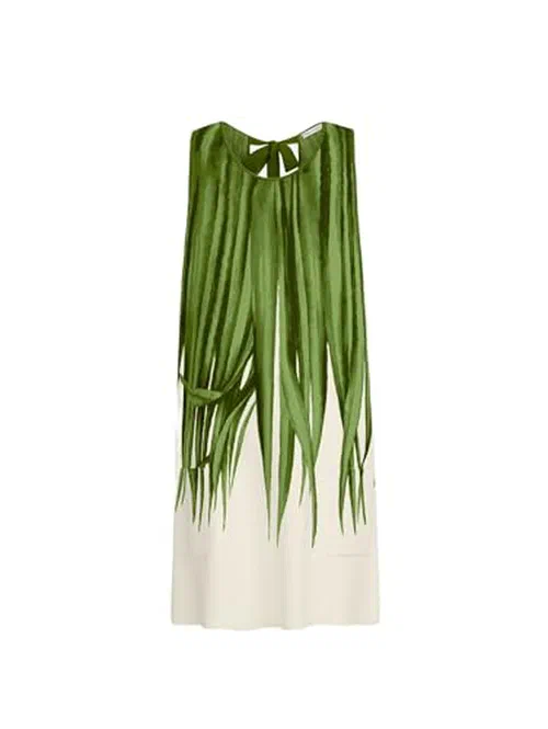 Oscar de la Renta, Palm Leaves Jacquard Shift Dress, XS