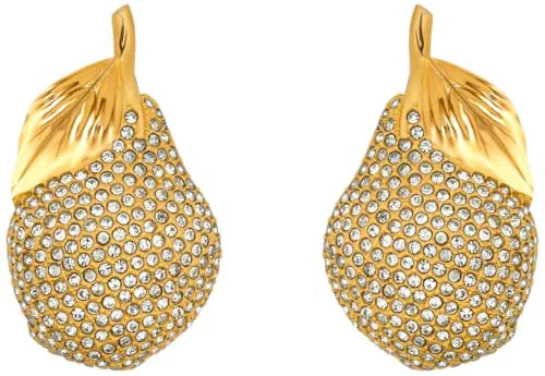 Oscar de la Renta, Pavé Pear Earrings