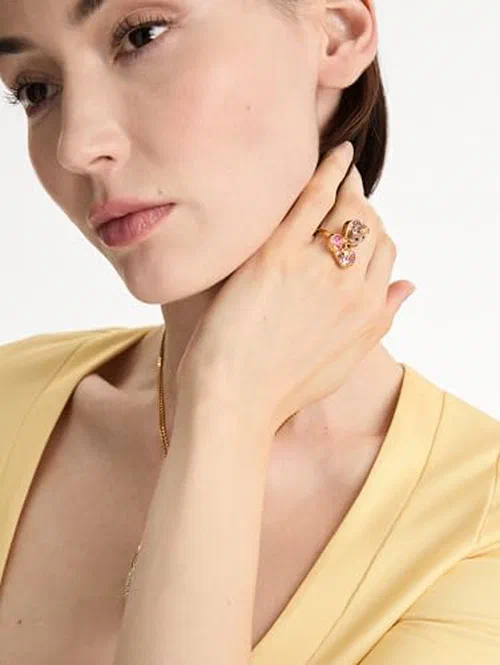 Oscar de la Renta, Pear-Cut Cluster Ring — view 3