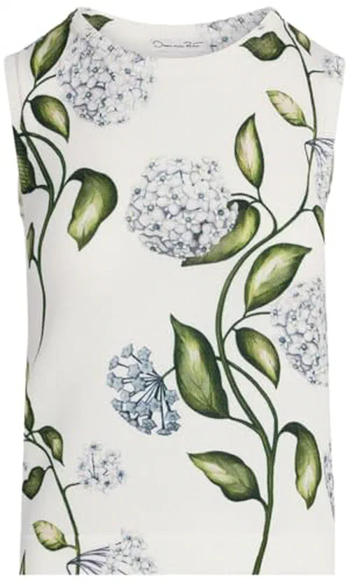 Oscar de la Renta, Porcelain Flower-Printed Tank, XS