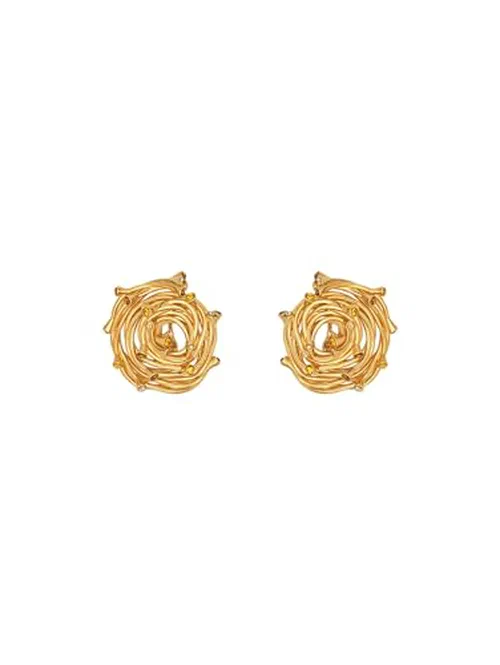 Oscar de la Renta, Rhinestone Nest Earrings