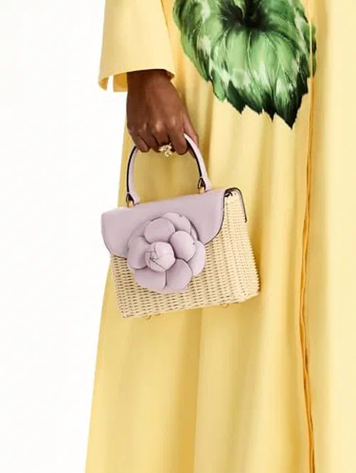 Oscar de la Renta, Wicker Mini Tro Bag, OS — view 3