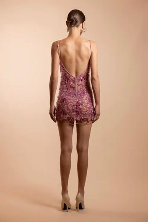 PATBO, Amelia Embroidery Mini Dress — view 3