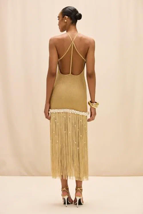 PATBO, Aurea Crochet Midi Dress — view 3
