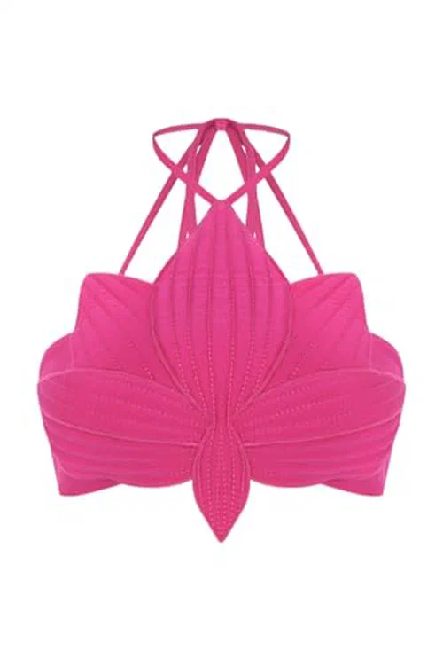 PATBO, Aurora Lycra Lotus Bikini Top, XS