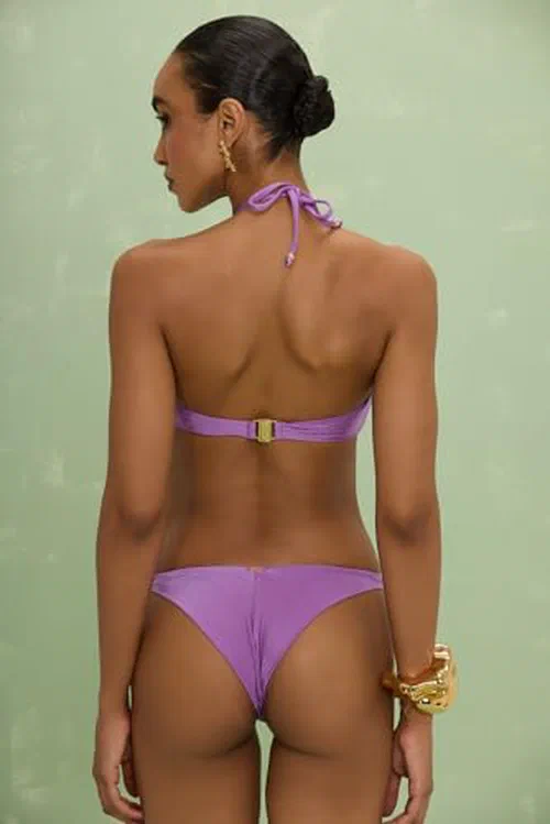 PATBO, Aurora Lycra Lotus Flower Bikini Bottom Lilac, M — view 3
