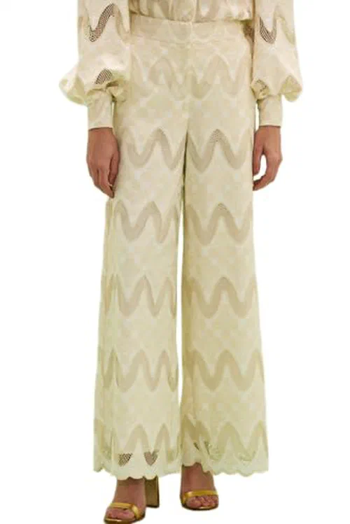 PATBO, Bertha Lace Pants Off White, 6, Off White