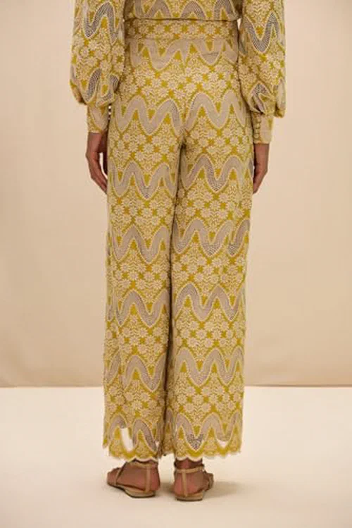 PATBO, Bertha Lace Pants Yellow — view 3