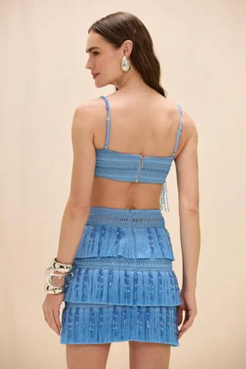 PATBO, Clara Fringe Mini Skirt — view 3