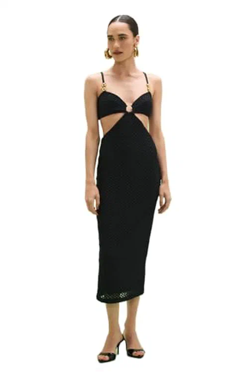 PATBO, Frida Mesh Midi Dress, L
