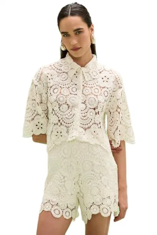 PATBO, Gal Embroidery Top, 2, Off White