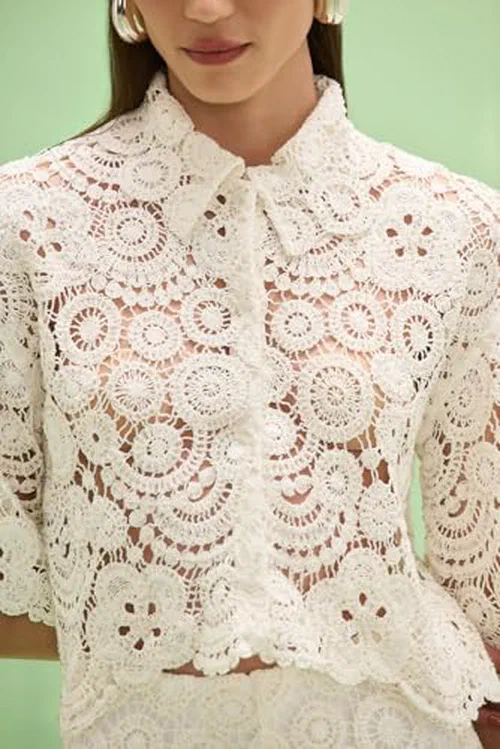 PATBO, Gal Embroidery Top, 2, Off White — view 3
