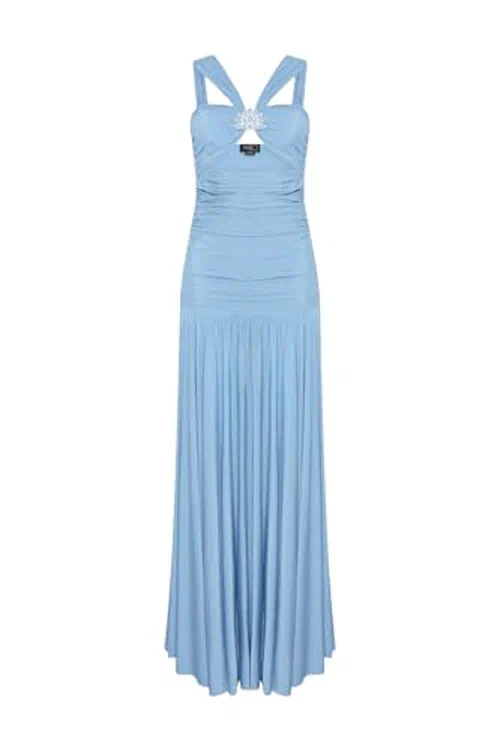 PATBO, Gisele Jersey Maxi Dress Blue