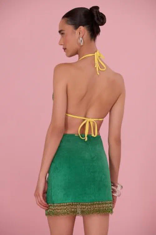PATBO, Green Knit 1962 Mini Skirt — view 3
