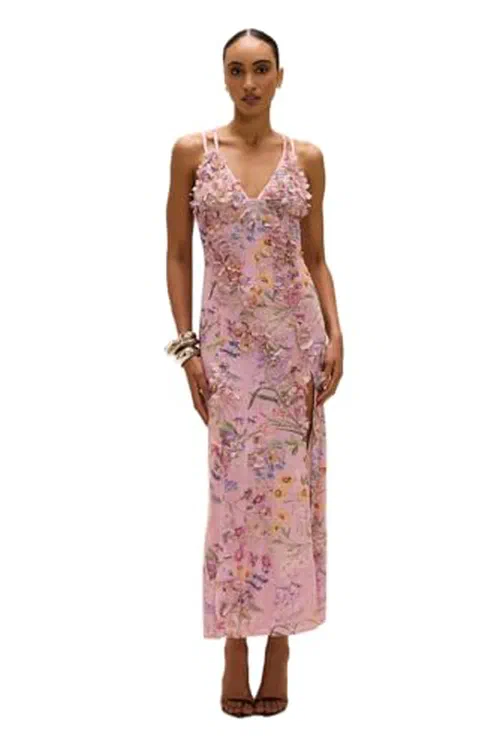 PATBO, Heather Embroidered Maxi Dress