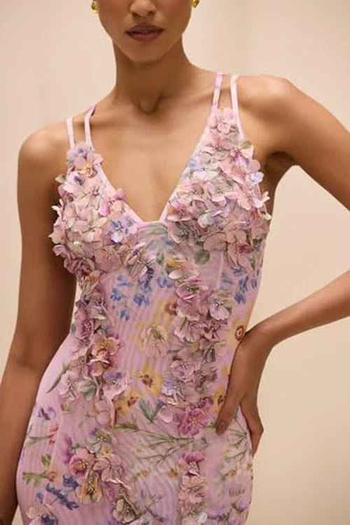PATBO, Heather Embroidered Maxi Dress — view 3