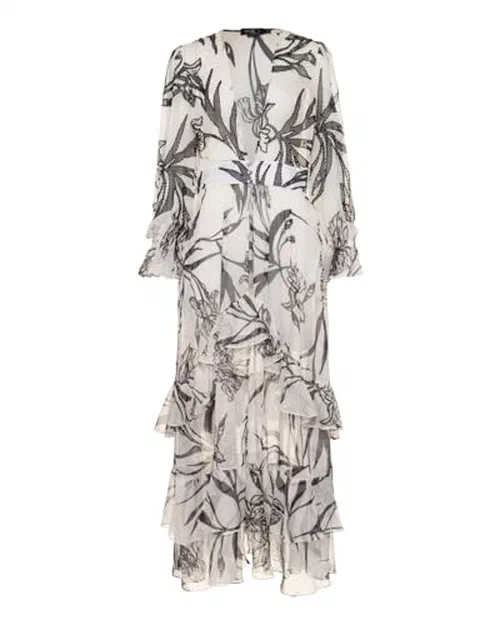 PATBO, Iris Maxi Robe, M, Off White