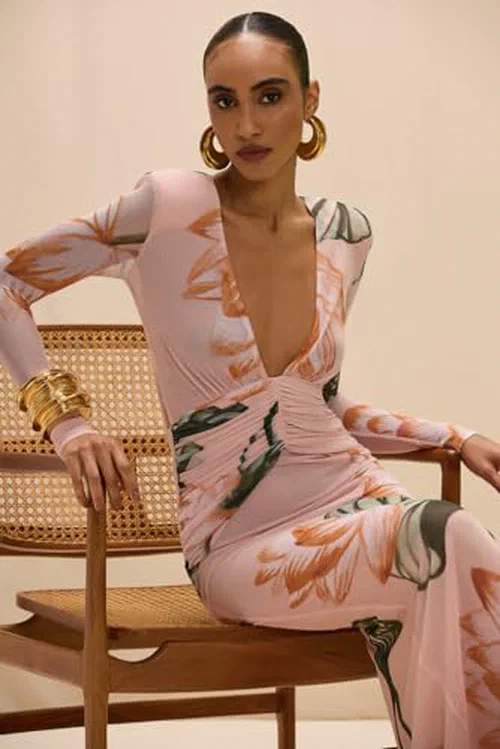 PATBO, Lotus Long Sleeve Maxi Dress — view 3