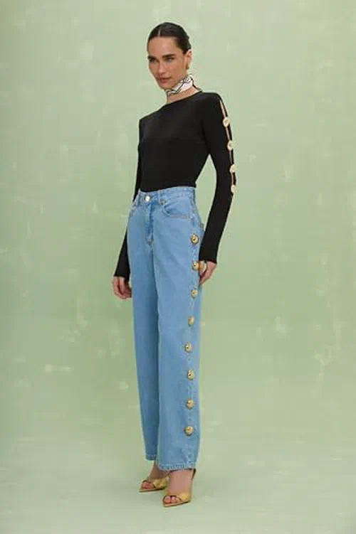 PATBO, Marina Denim Pants — view 3