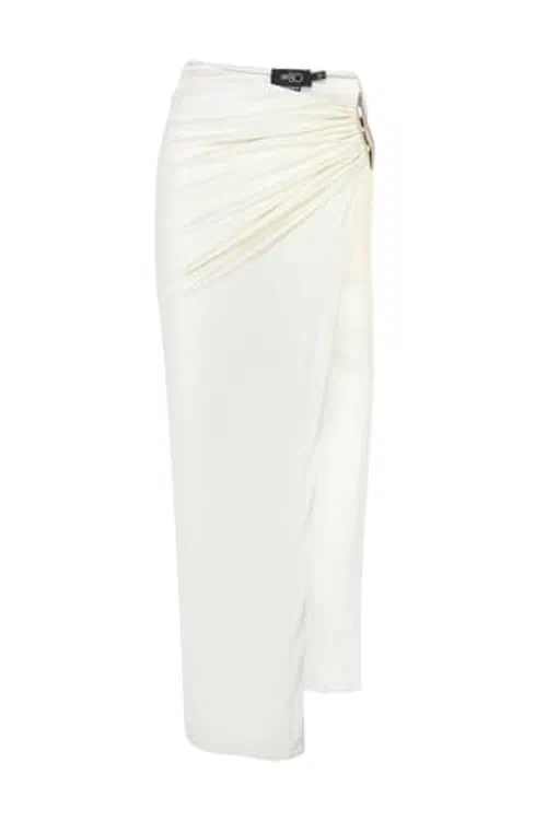 PATBO, Martina Lycra Maxi Skirt, XL, Off White