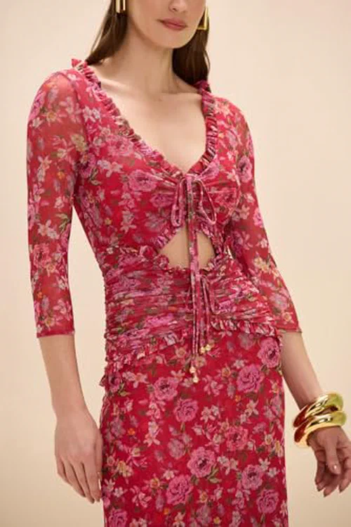 PATBO, Peony Midi Dress — view 3