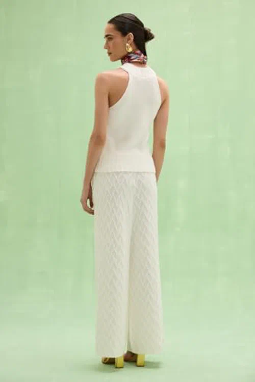 PATBO, Tricot Celia Pants, XL, Off White — view 3