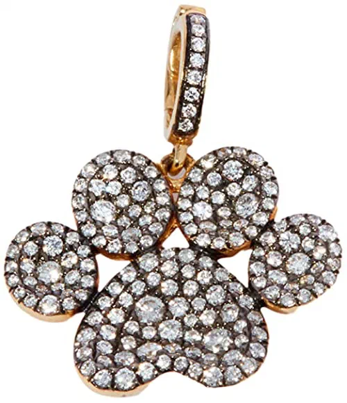 Paw Print Diamond Charm — view 3