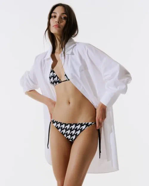 Perfect Moment, Houndstooth Bikini Top, M — view 3