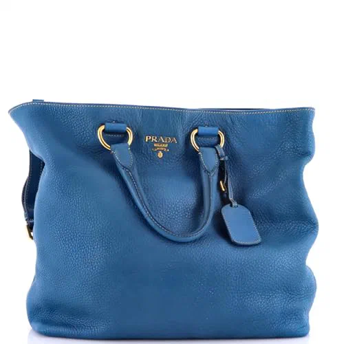 Prada, Pre-Loved Convertible Shopper Tote Vitello Daino Large