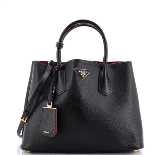 Prada, Pre-Loved Cuir Double Tote Medium