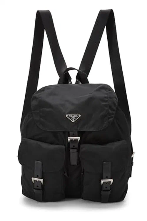 Prada, Pre-Loved Nylon Drawstring Backpack