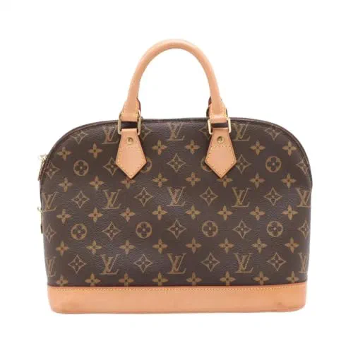 Pre-Loved Alma Handbag Monogram Coated Canvas PM with Gold Hardware