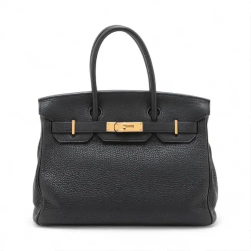 Pre-Loved Birkin Handbag Leather with Gold Hardware 30