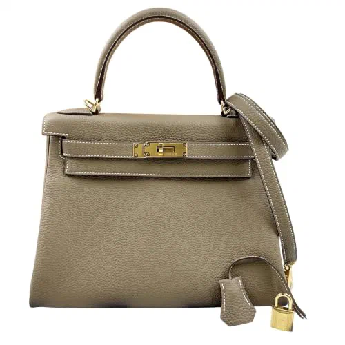 Pre-Loved Kelly Handbag Leather 28 with Gold Hardware