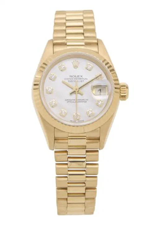 Rolex, Pre-loved Mother of Pearl Diamond Dial President 69178 26mm