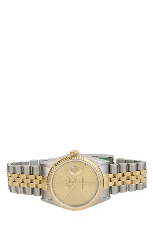 Rolex, Pre-loved Stainless Steel Datejust Champagne Dial 16233 36mm — view 3