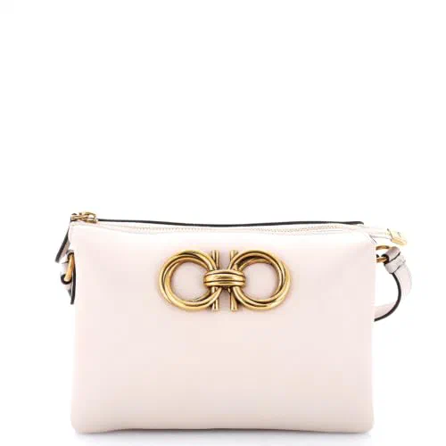 Salvatore Ferragamo, Pre-Loved Trapezio Zip Crossbody Leather Mini