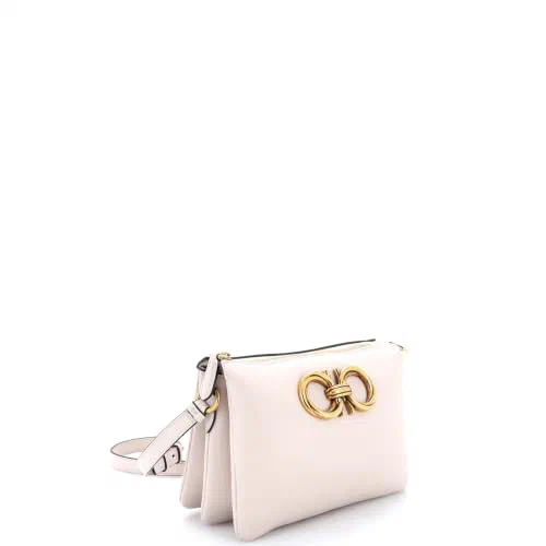 Salvatore Ferragamo, Pre-Loved Trapezio Zip Crossbody Leather Mini — view 3