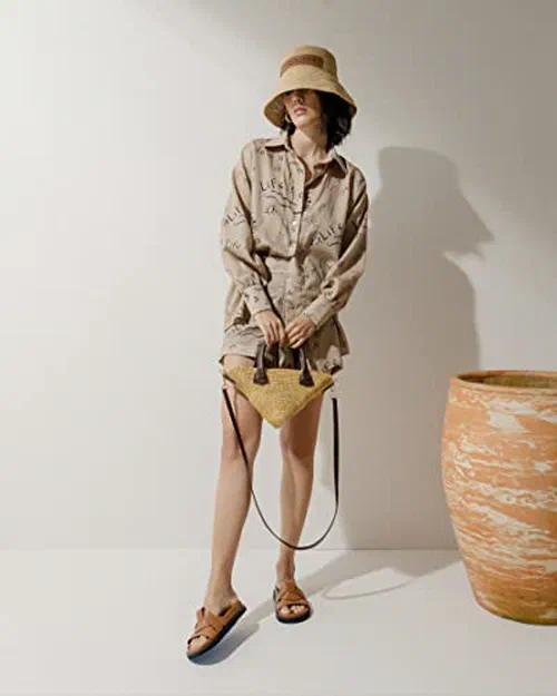 Sensi Studio, Triangle Straw Handbag, OS — view 2