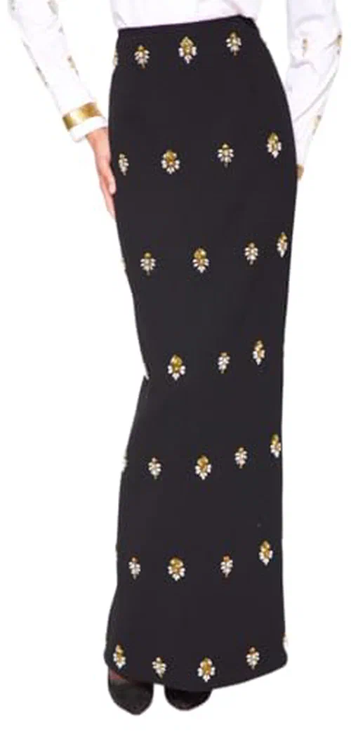 Sergio Hudson, Embroidered Maxi Skirt