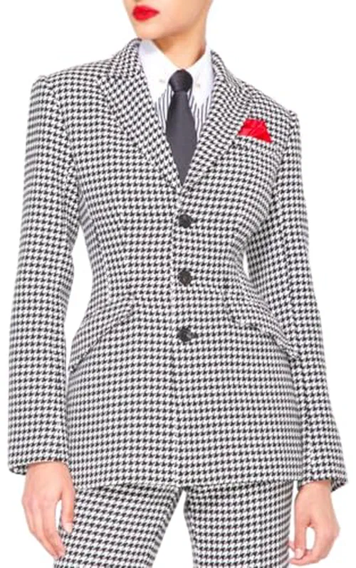 Sergio Hudson, Houndstooth Single Breast Blazer