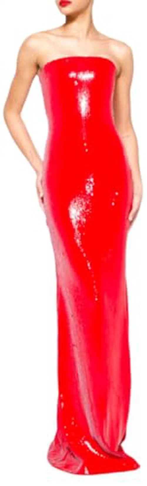 Sergio Hudson, Strapless Sequin Column Gown